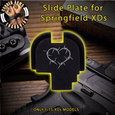 Barbed Wired Heart Slide Plate for Springfield XD-S