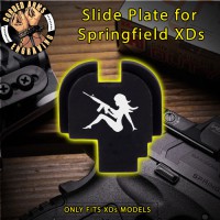Girl With Gun Slide Plate for Springfield XD-S